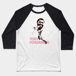 teddy pendergrass // vIntage black white Baseball T-Shirt